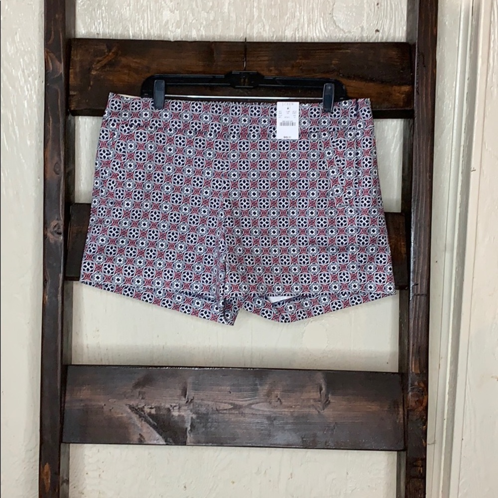 JCrew shorts.. blue, pink and white print.   H1